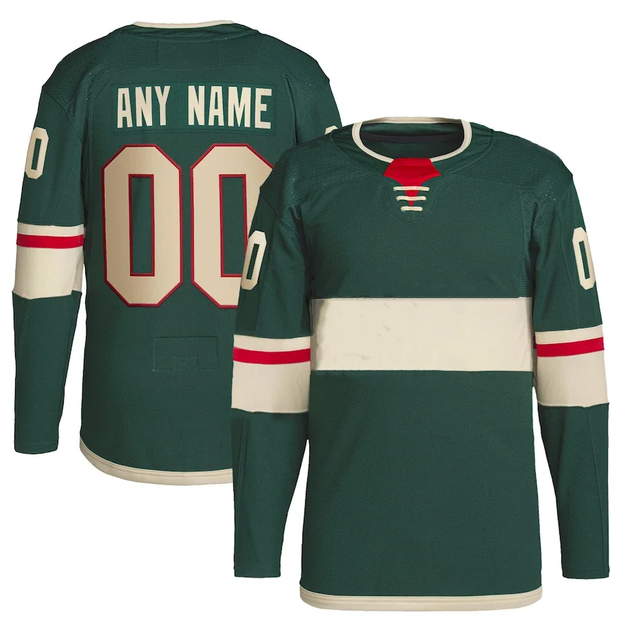 

Customize Minnesota Hockey Jerseys America Ice Hockey Jersey Personalized Name Any Number All Stitched Sweater US Size S-6XL