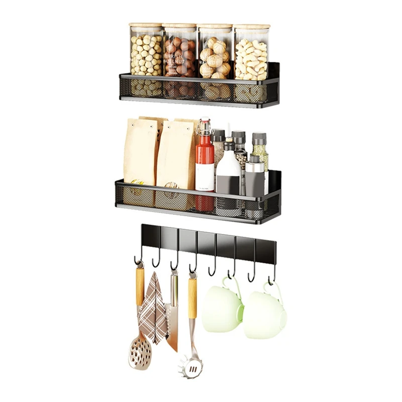 Magnetic Spice Rack For Refrigerator, Magnetic Refrigerator Organizer, Strong Magnetic Fridge Shelf, Storage Rack Easy To Use 
Magnetic Spice Rack For Refrigerator, Magnetic Refrigerator Organizer, Strong Magnetic Fridge Shelf, Storage Rack Easy To Use