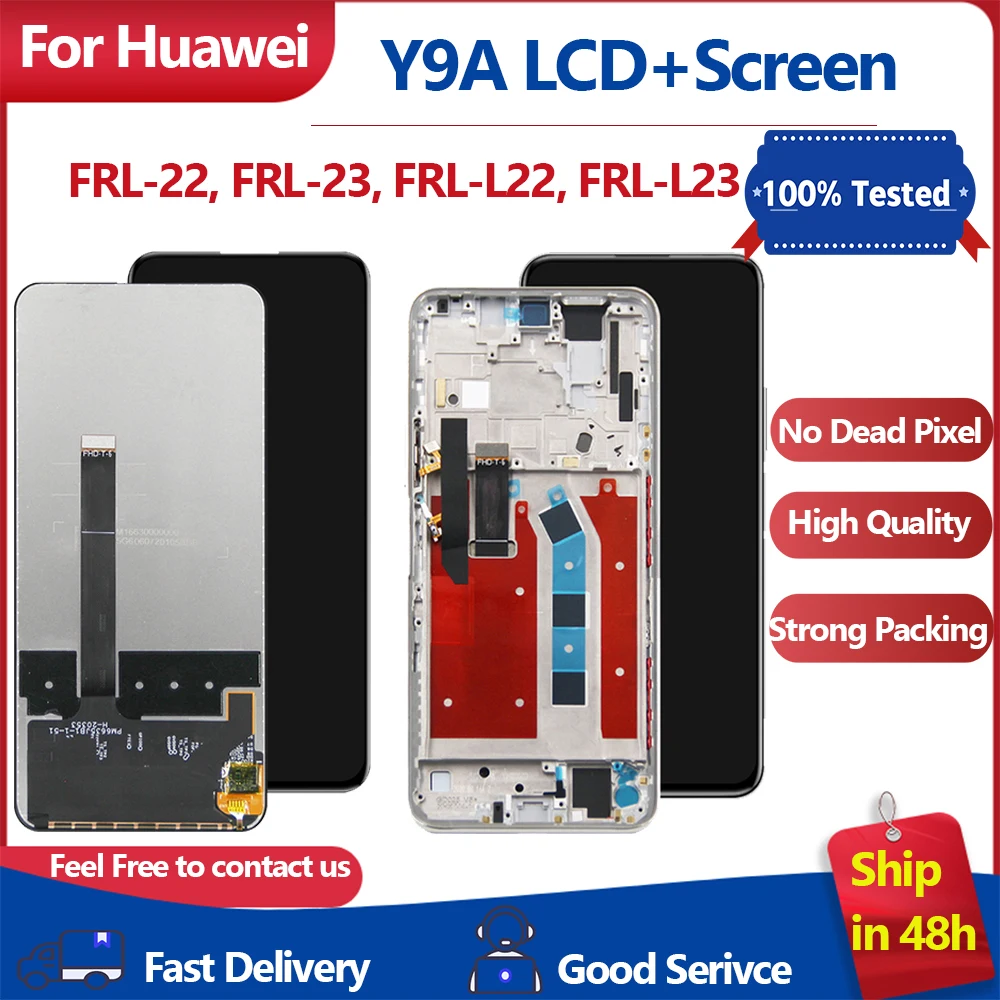 

6.63'' Original For Huawei Y9A LCD Display+Touch Screen Replacement On For Huawei Y9a Screen FRL-22, FRL-23, FRL-L22, FRL-L23 l