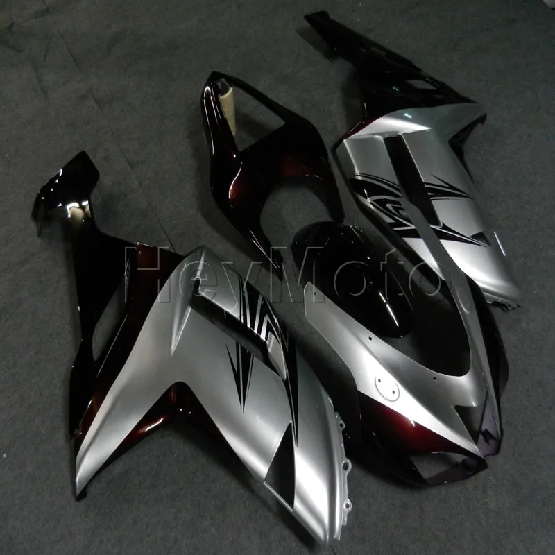 

INJECTION MOLDING Fairing for ZX6R 2007 2008 silver black ZX-6R 07 08 ABS plastic panels kit