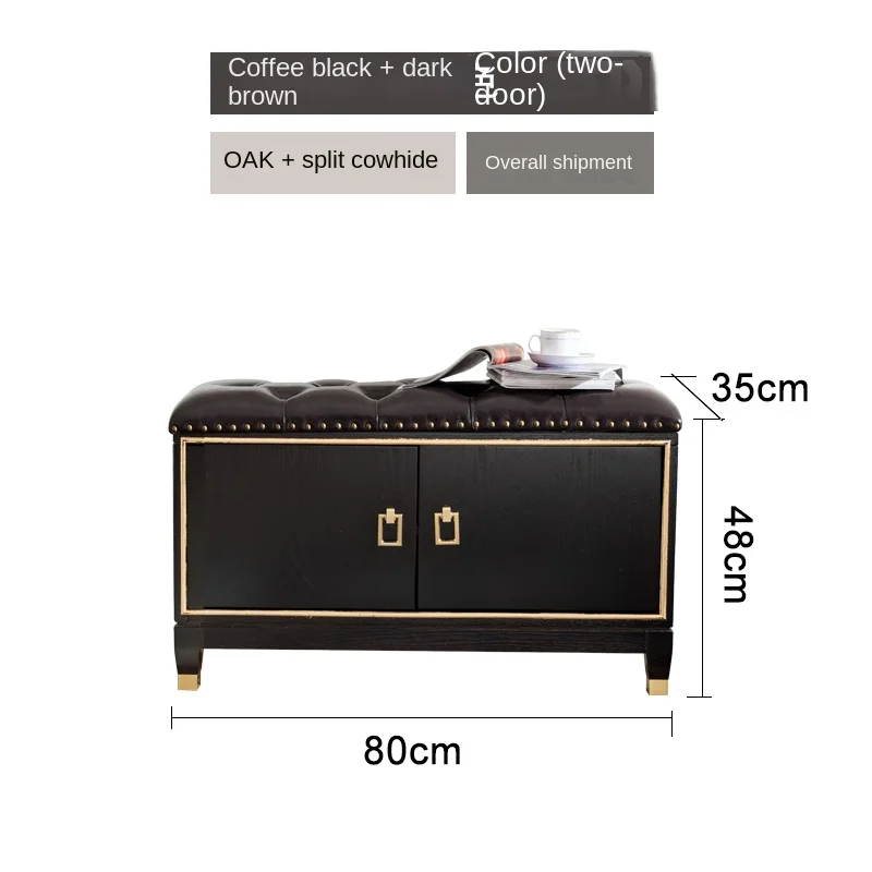 

YY Shoe Changing Stool Solid Wood Home Doorway Hallway Modern Simple and Light Luxury Footstool