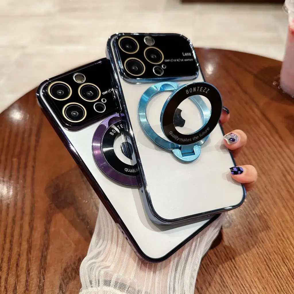 Magnetic Stand Phone Cases For iPhone 13 11 12 14 15 Pro Max Plus Plating Bracket Large Window Cover For IPHON 14 15 Pro max
Magnetic Stand Phone Cases For iPhone 13 11 12 14 15 Pro Max Plus Plating Bracket Large Window Cover For IPHON 14 15 Pro max