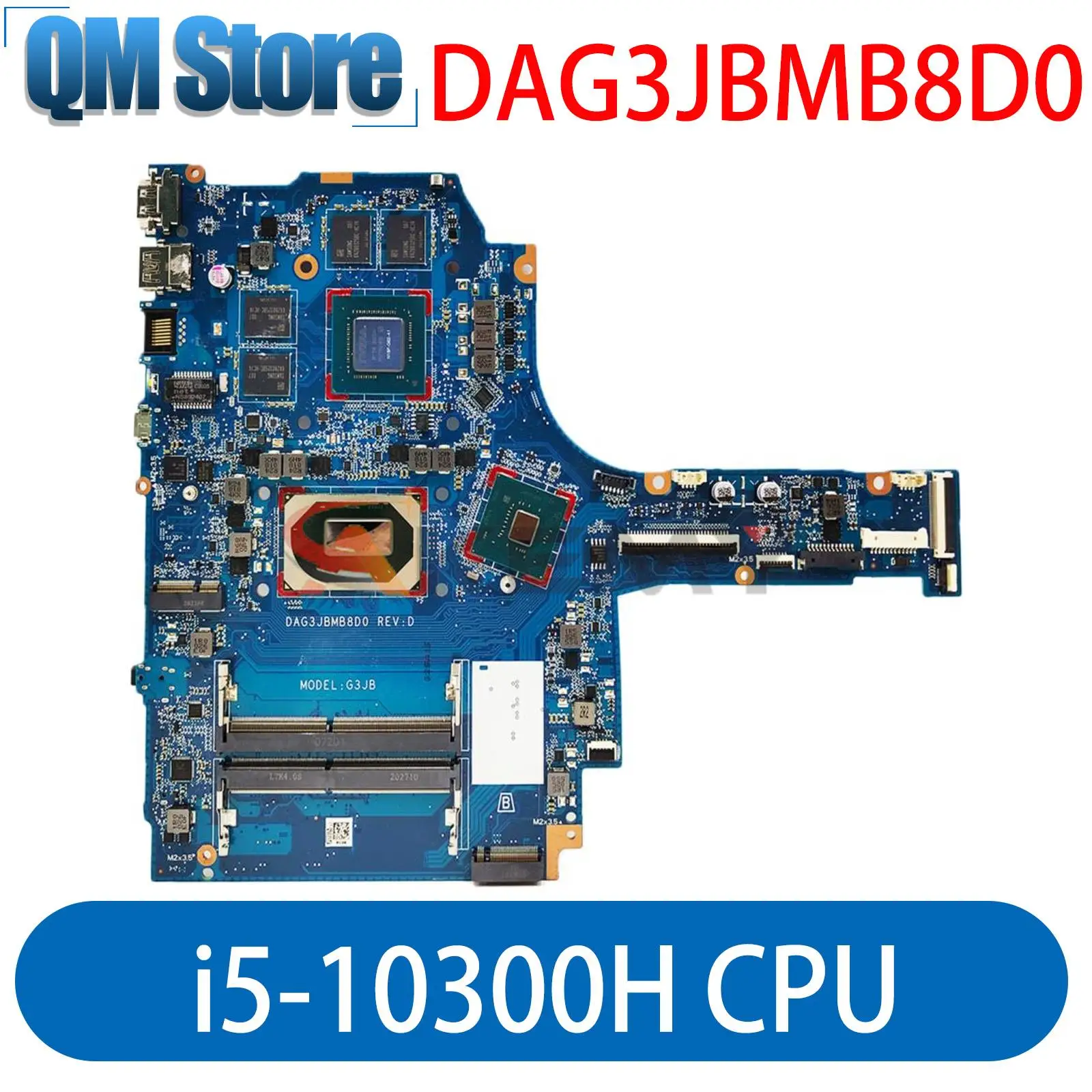 

M02034-601 With SRH84 i5-10300H CPU Mainboard For HP 16-A Laptop Motherboard DAG3JBMB8D0 N18P-G62-A1 GTX1650Ti 100% Full Tested
