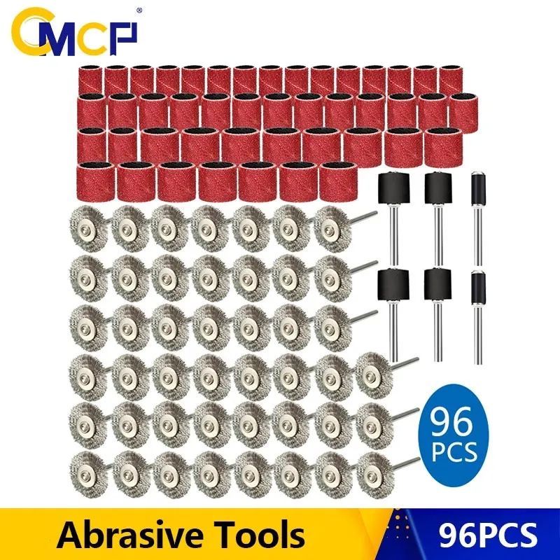 CMCP 96pcs Abrasive Polish Tool Kit,Sanding Bands,Sanding Drum,Stainless Steel Wire Brush, Polish Disc for Dremel Rotary Tools
CMCP 96pcs Abrasive Polish Tool Kit,Sanding Bands,Sanding Drum,Stainless Steel Wire Brush, Polish Disc for Dremel Rotary Tools