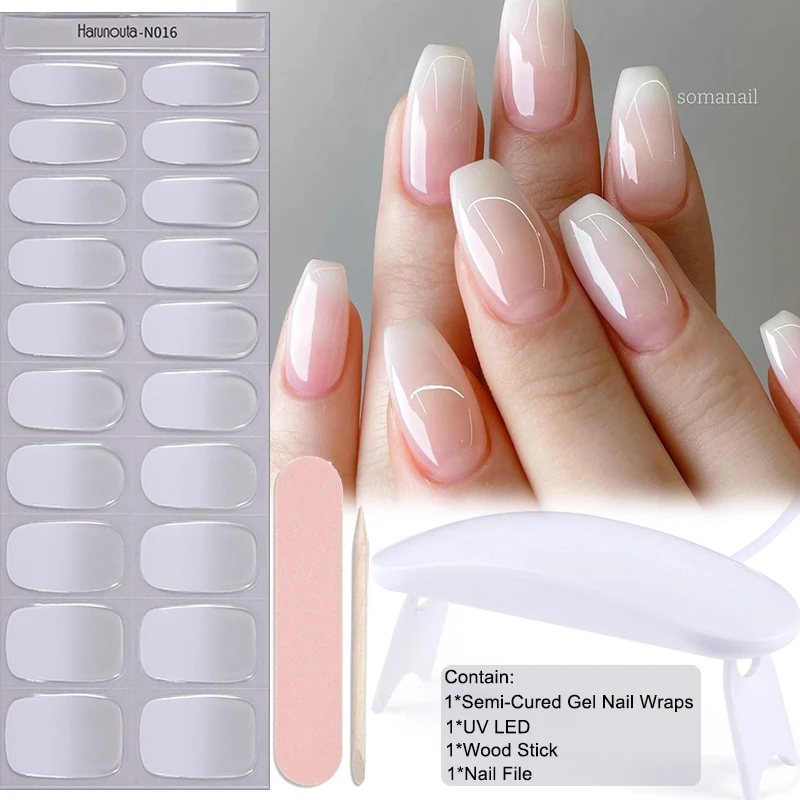 Harunouta 1 Set Semi Cured Gel Nail Wraps with Nail Dryer Opal Jelly UV Nail Sticker Long-Lasting Solid Nail Wraps Sticker Kit
Harunouta 1 Set Semi Cured Gel Nail Wraps with Nail Dryer Opal Jelly UV Nail Sticker Long-Lasting Solid Nail Wraps Sticker Kit