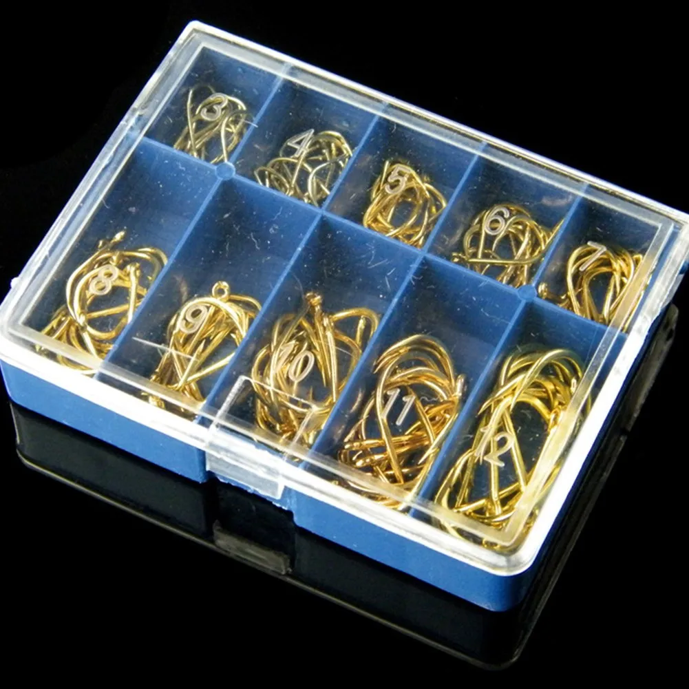 New Fish Hook 100 Pieces Black/silver/gold Carbon Steel Fly Hook Fishing Accessories Fly Rope Fishing Hook Kit
New Fish Hook 100 Pieces Black/silver/gold Carbon Steel Fly Hook Fishing Accessories Fly Rope Fishing Hook Kit