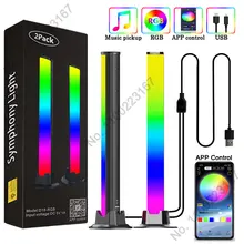 RGB Symphony Pickup Light LED Sound Control Lights Colorful Music Rhythm Ambient Voice Control LAMP APP Control For Home Light
RGB Symphony Pickup Light LED Sound Control Lights Colorful Music Rhythm Ambient Voice Control LAMP APP Control For Home Light