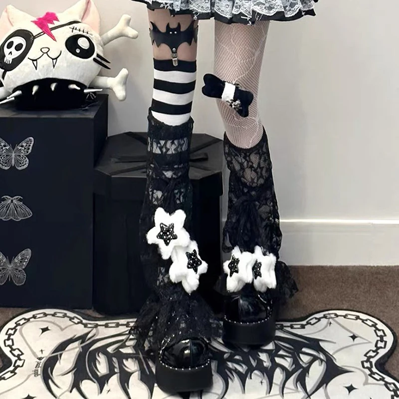 Женские винтажные кружевные теплые туфли со звездами, прозрачные кружевные эластичные носки до колена, уличные аксессуары для одежды, красивый чехол для сапог
Женские винтажные кружевные теплые туфли со звездами, прозрачные кружевные эластичные носки до колена, уличные аксессуары для одежды, красивый чехол для сапог
