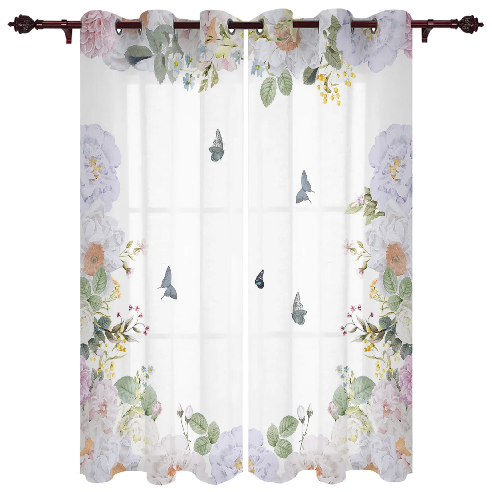 Watercolor Flower Butterfly Window Curtains for Living Room Luxury Bedroom Curtains Coffee Kitchen Decor Drapes
Watercolor Flower Butterfly Window Curtains for Living Room Luxury Bedroom Curtains Coffee Kitchen Decor Drapes