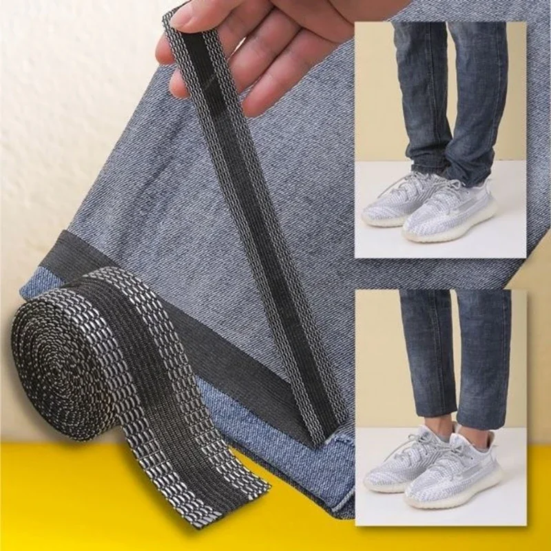 

Pants Edge Shorten Self-Adhesive Tape for Length Adjust Trousers Legs Edge Shortening Tape Paste Hem Iron on Pants Jeans Clothes