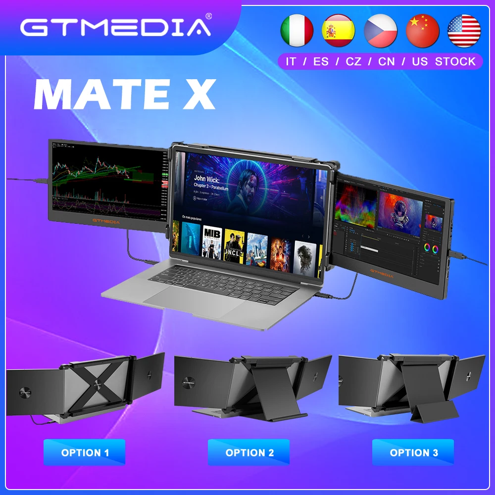 11.6 Inch Portable Dual Screen External Display Monitor GTMEDIA MATE X For Phone Computers Laptops SLR Camera iPad Xbox PS4 PS5
11.6 Inch Portable Dual Screen External Display Monitor GTMEDIA MATE X For Phone Computers Laptops SLR Camera iPad Xbox PS4 PS5