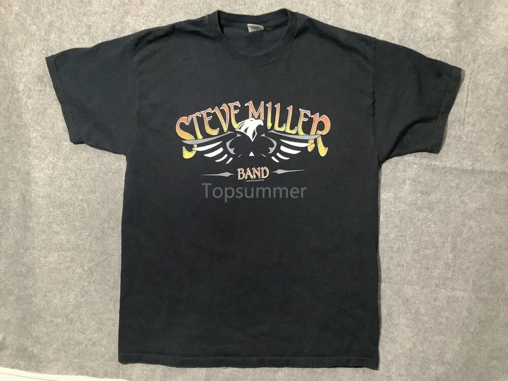 

Steve Miller Band Fly Like An Eagle 2005 Double Sided Black T-Shirt Unisex Xl