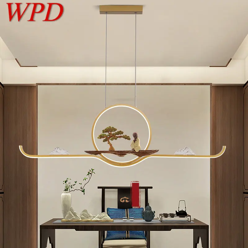

WPD Modern LED 3 Colors Chandelier Ceiling Lamp Chinese Creative Zen Tea-house Hanging Light Fixture For Study Dining Room