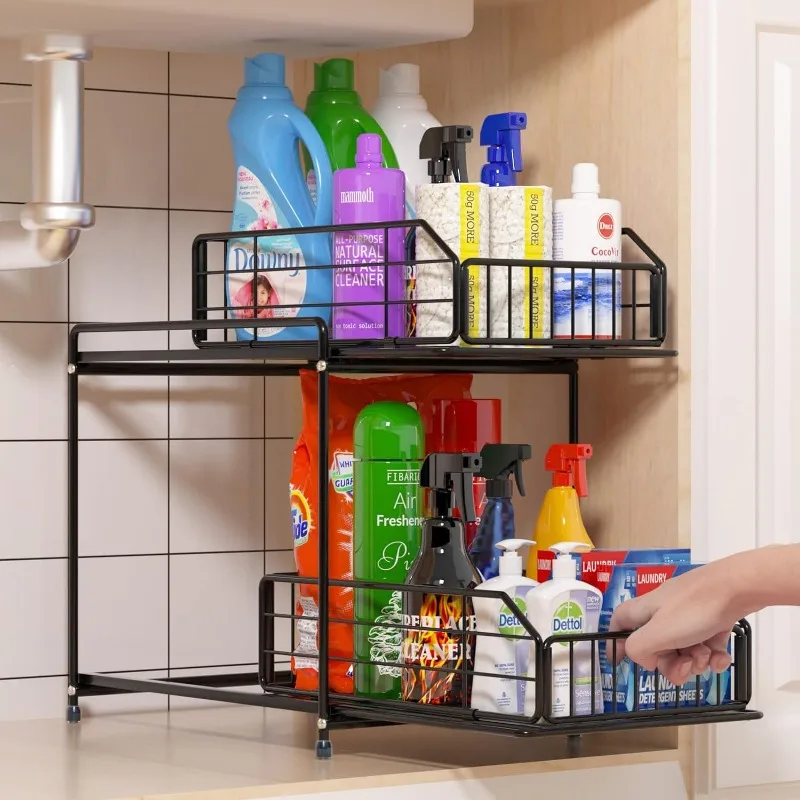 STILLDIO Metal Under Sink Organizer Storage with 2 Tier Pull Out Drawers Slide Out Wire Baskets for Kitchen Cabinet Bathroom
STILLDIO Metal Under Sink Organizer Storage with 2 Tier Pull Out Drawers Slide Out Wire Baskets for Kitchen Cabinet Bathroom