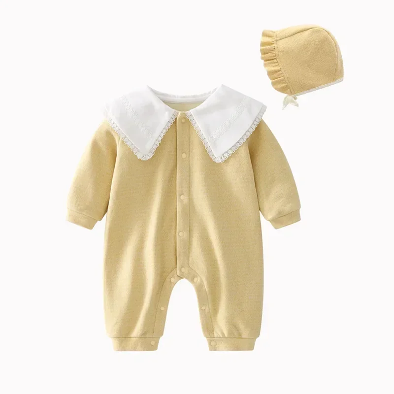 Ruffles Lace Newborn Baby Girl Clothes Long Sleeve Princess Jumpsuit Spring Infant Girls Rompers + Hats
Ruffles Lace Newborn Baby Girl Clothes Long Sleeve Princess Jumpsuit Spring Infant Girls Rompers + Hats