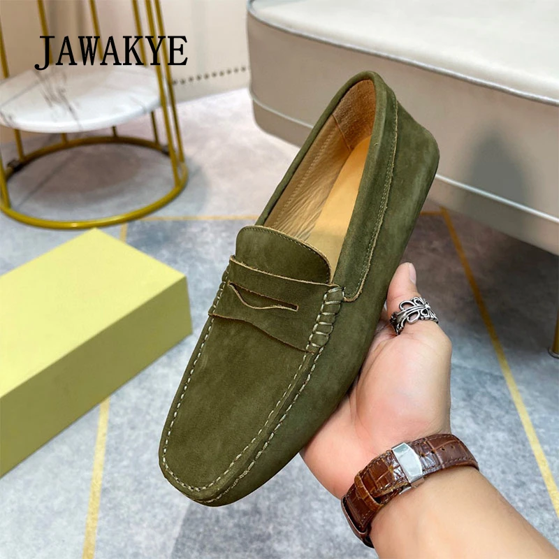 Classic Suede Leather Flat Loafers Shoes For Men Spring Autumn Casual Business Shoes Brand Slip On Walk Driving Lazy Shoes Male
Classic Suede Leather Flat Loafers Shoes For Men Spring Autumn Casual Business Shoes Brand Slip On Walk Driving Lazy Shoes Male