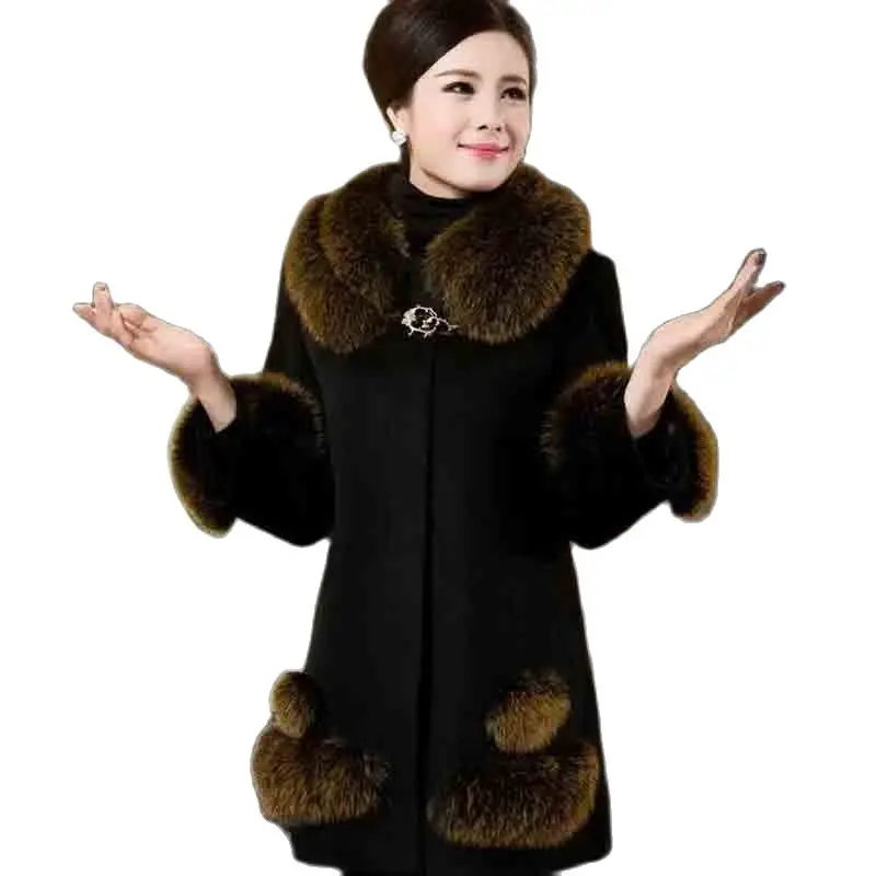 New Woolen Fashion Women's 2023 Autumn And Winter OLersizeLady Temperament Fur Collar Coat Mid-length Loose Slim Women's Top 6XL
New Woolen Fashion Women's 2023 Autumn And Winter OLersizeLady Temperament Fur Collar Coat Mid-length Loose Slim Women's Top 6XL