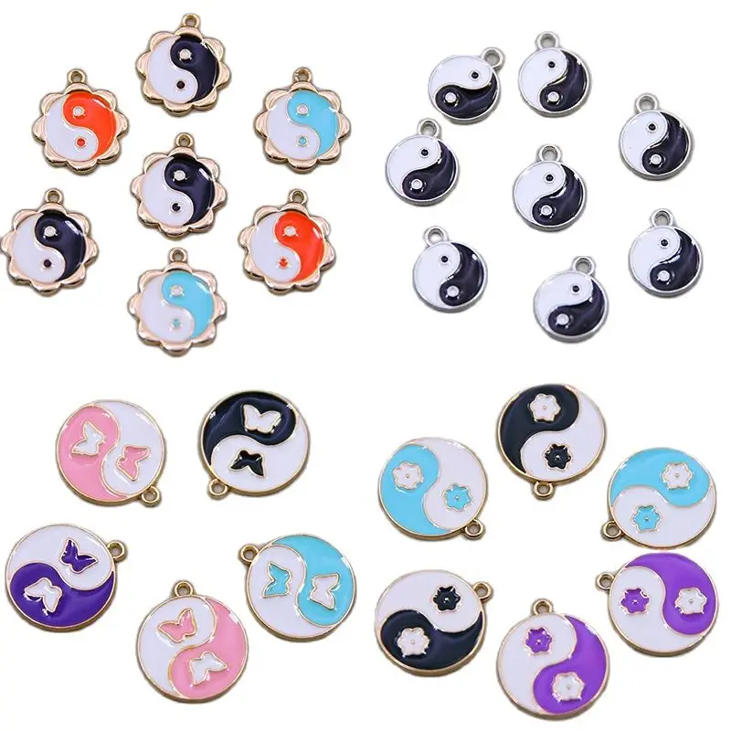 50pcs Color Tone Alloy Enamel Cute Heart-Shaped Yin and yang butterfly flowers Charms Pendant For DIY Earring Jewelry Ornament
50pcs Color Tone Alloy Enamel Cute Heart-Shaped Yin and yang butterfly flowers Charms Pendant For DIY Earring Jewelry Ornament