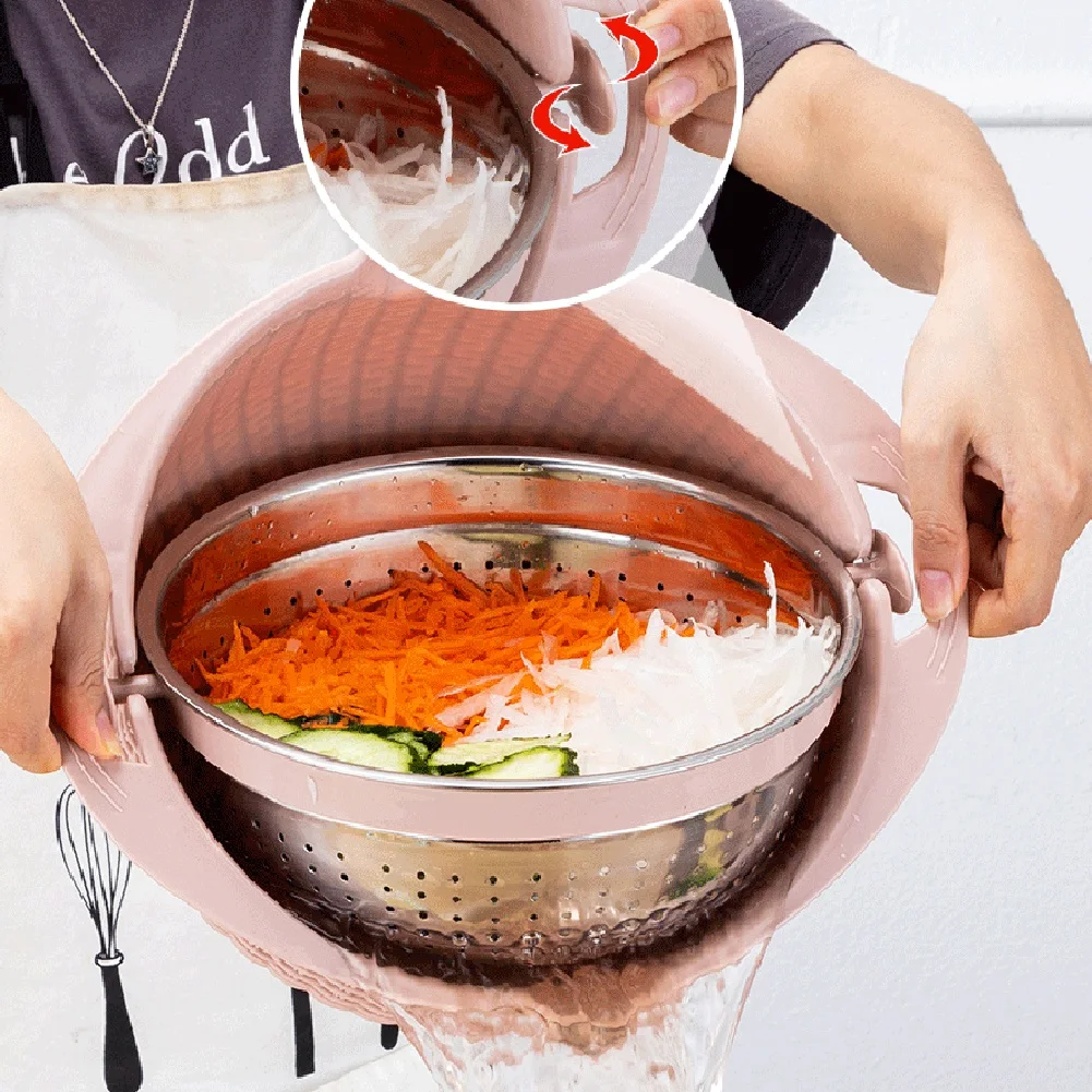 Colander With Mixing Bowl Set Rotatable Colander Drain Basket With Lid Slicer Kitchen Colander Strainer Dishwasher Safe
Colander With Mixing Bowl Set Rotatable Colander Drain Basket With Lid Slicer Kitchen Colander Strainer Dishwasher Safe