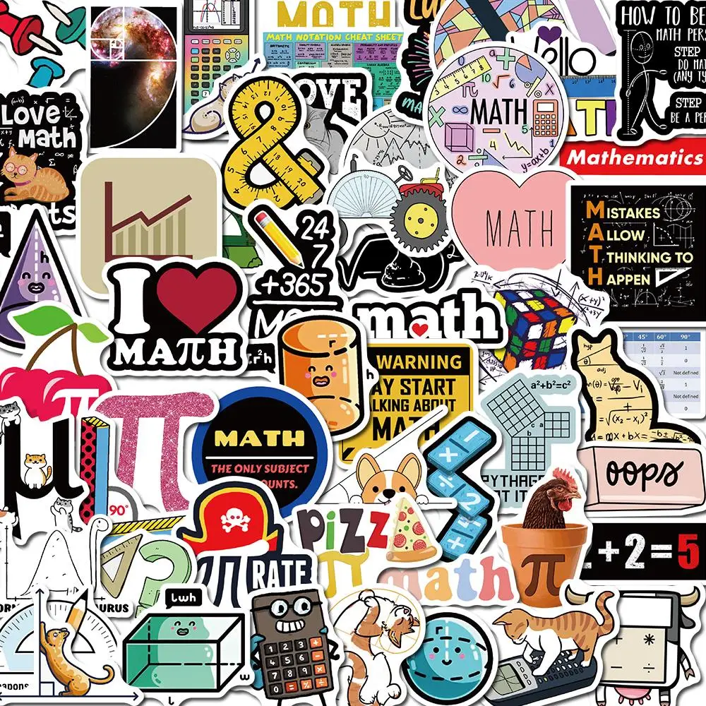 58PCS Math Funny Decor Stickers Vintage For DIY Kids Notebook Luggage Motorcycle Laptop Refrigerator Decal Toys
58PCS Math Funny Decor Stickers Vintage For DIY Kids Notebook Luggage Motorcycle Laptop Refrigerator Decal Toys