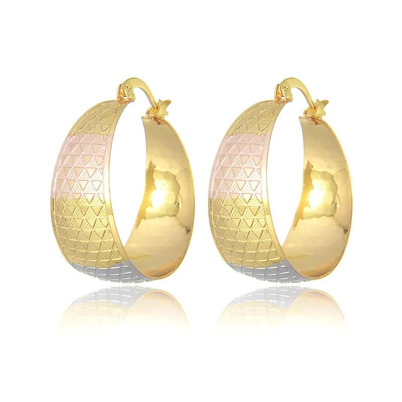 Trendy 18K Gold Plated Copper Hoop Round Geometric Earrings Eardrop Women Fashion Accessories Wedding Party Birthday Gift
Trendy 18K Gold Plated Copper Hoop Round Geometric Earrings Eardrop Women Fashion Accessories Wedding Party Birthday Gift