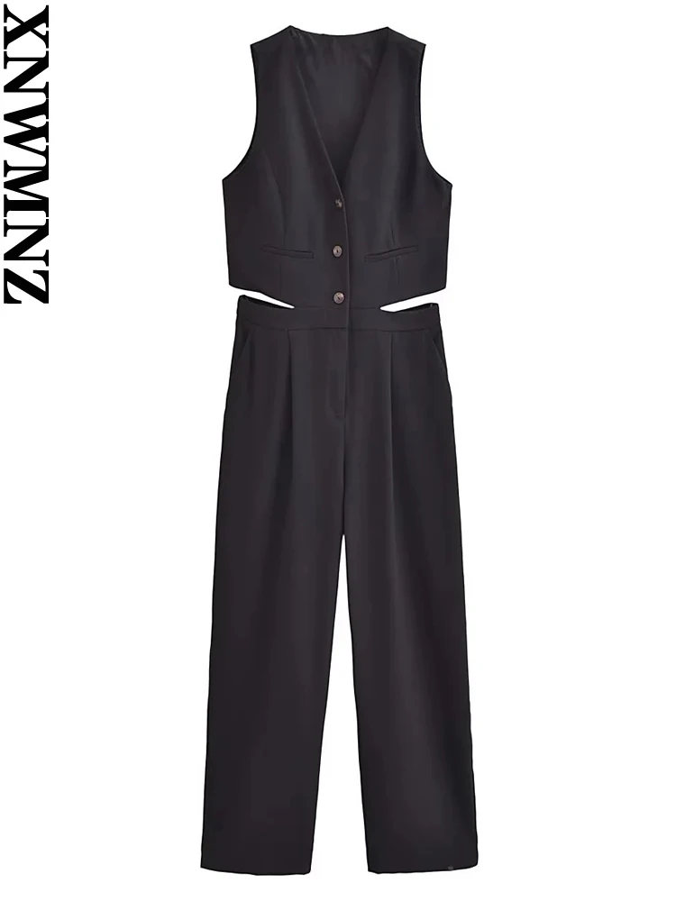 XNWMNZ Women Fashion 2023 Waistcoat Dart Jumpsuit Women High Street V-neck Sleeveless Front Button Waist Opening Female Jumpsuit
XNWMNZ Women Fashion 2023 Waistcoat Dart Jumpsuit Women High Street V-neck Sleeveless Front Button Waist Opening Female Jumpsuit