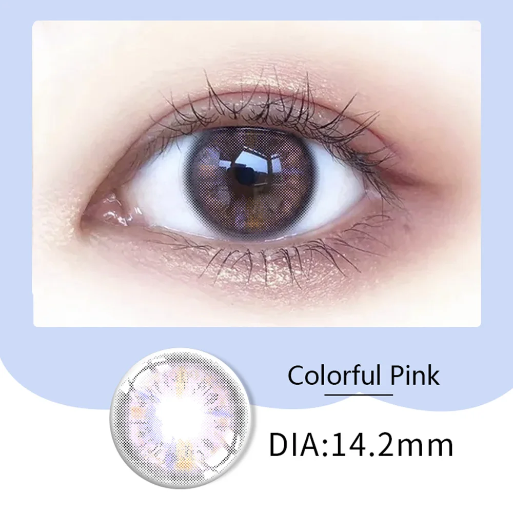 YIMEIXI 1Pair/2pcs Colored Contact Lenses For Eyes Natural Color Lenses Women Men Makeup Accessories with Contact Lens Case Gift YIMEIXI 1Pair/2pcs Colored Contact Lenses For Eyes Natural Color Lenses Women Men Makeup Accessories with Contact Lens Case Gift
