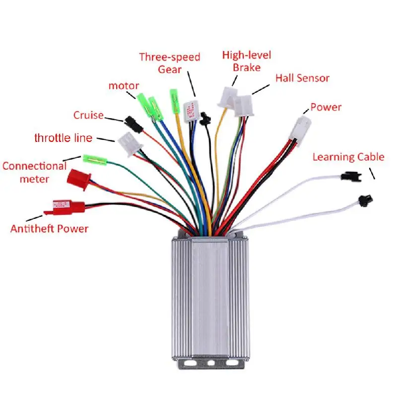 High Quality Electric Bike Brushless Motor Controller DC 36V/48V 350W Electric Bicycle Accessories for Electric Bicycle Scooter
High Quality Electric Bike Brushless Motor Controller DC 36V/48V 350W Electric Bicycle Accessories for Electric Bicycle Scooter