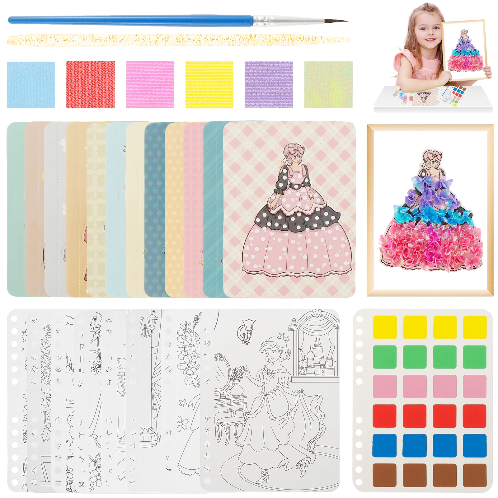 Poke Art Kits 3D Poke Painting Craft Kits Creative Coloring Poke Painting DIY Poke Painting Activity Hundred Change Dress
Poke Art Kits 3D Poke Painting Craft Kits Creative Coloring Poke Painting DIY Poke Painting Activity Hundred Change Dress