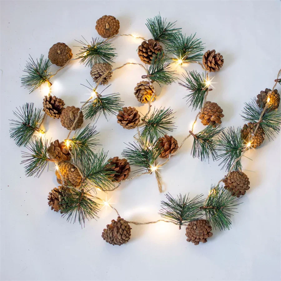 

2M 20 LED PineCones String Light christmas pine cone Fairy Light Pine Cone Garland String Lights Christmas Decorations