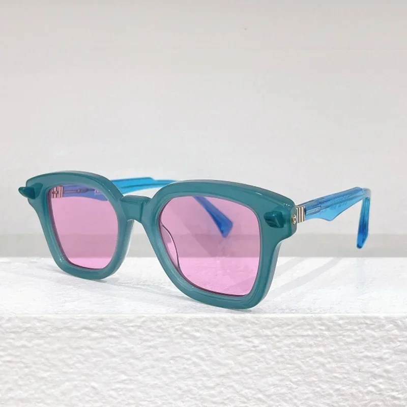 

Kub Maske Q3 Sunglasses Steampunk Durable High Street Men Fashion Eyeglasses Women Spring Hinge Black Uv400 Glasses With Case