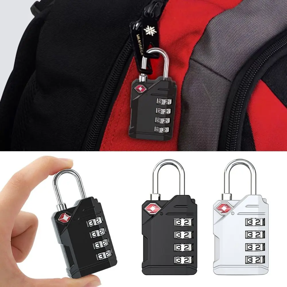 

Zinc alloy 4 Digit Combination Lock TSA Security Tool Suitcase Luggage Coded Lock Padlock Anti-theft Cabinet Lock Travel