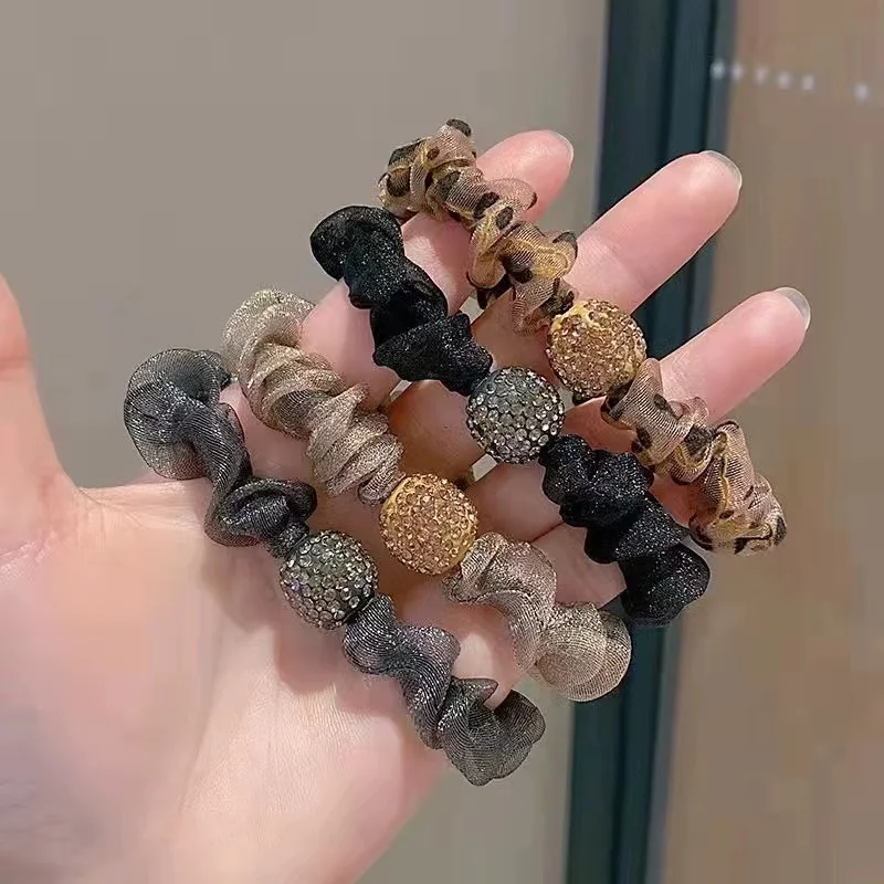 4-piece set of organza rhinestone hair rope, mesh, large intestine hair loop, high elasticity, fashionable Korean version of hea
4-piece set of organza rhinestone hair rope, mesh, large intestine hair loop, high elasticity, fashionable Korean version of hea