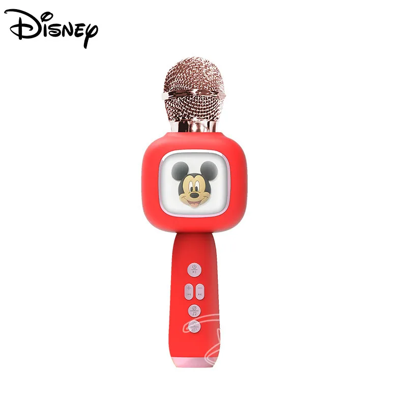 

Disney Mickey Minne Winnie Children's Handheld Wireless Bluetooth Microphone Home Ktv Kara Ok HiFi Stereo TF Card Long Endurance