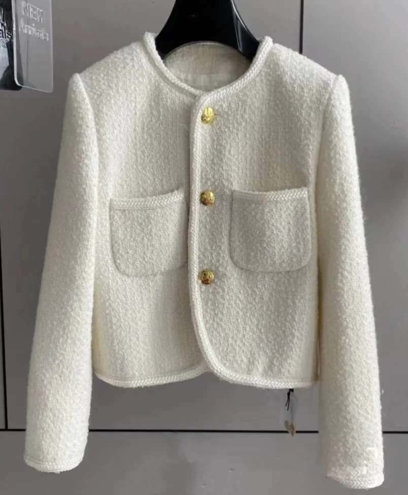 Short Wool Coarse Tweed Coat Women's Autumn Short Style 2023 High Grade Elegant Style Jacket Top
Short Wool Coarse Tweed Coat Women's Autumn Short Style 2023 High Grade Elegant Style Jacket Top