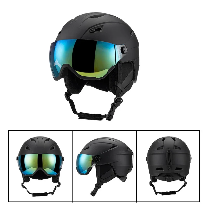 

Integrally Molded Women Man Snowboard Helmet Outdoor Sport Female Ski Capacete Motorcycle Snowmobile Skate Helmets with Goggles