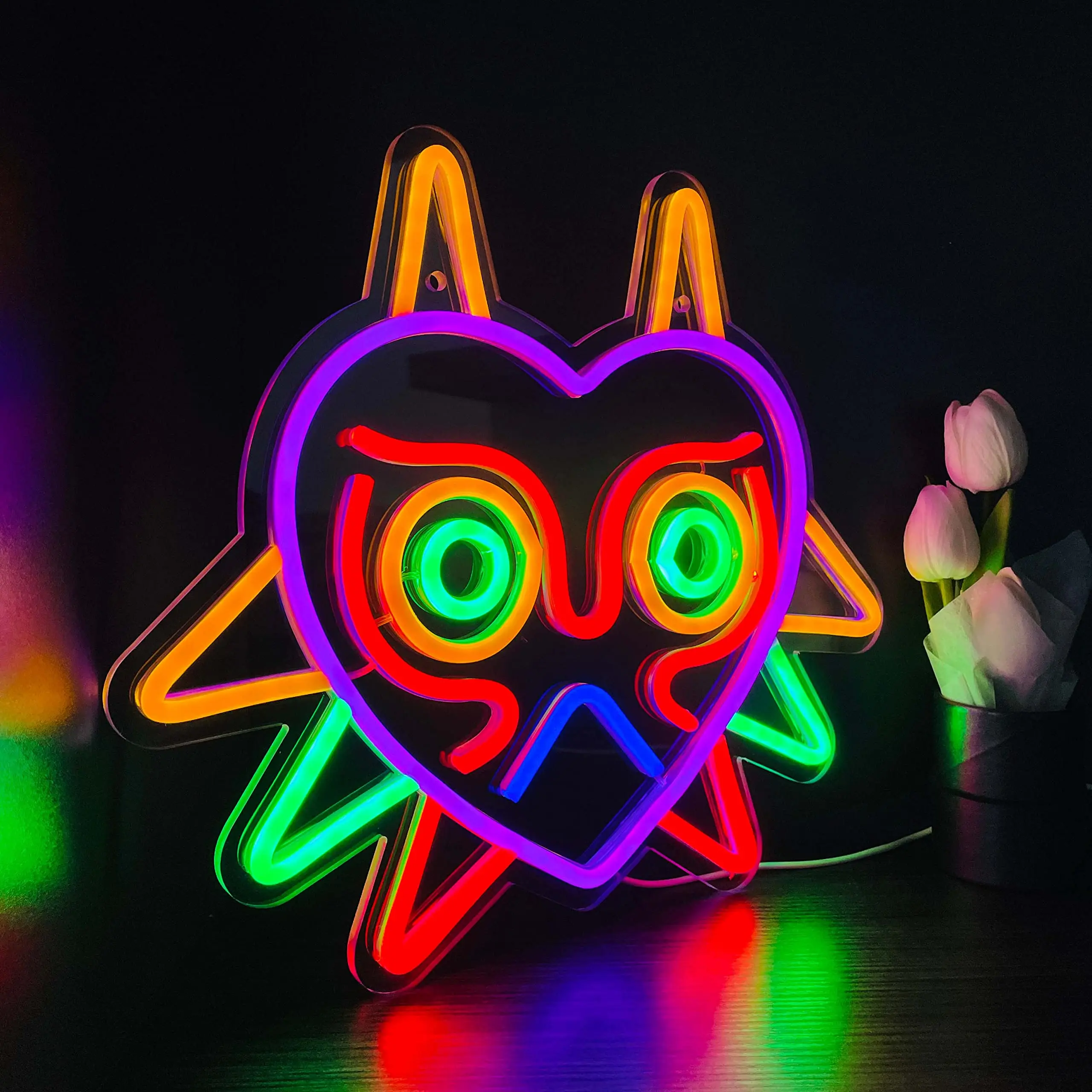 Majora's Mask LED Sign LoZ Neon Sign for Room Wall Decor Gamer Gifts Zelda Mask Game Room Decor LED Neon Light for Zelda Fans
Majora's Mask LED Sign LoZ Neon Sign for Room Wall Decor Gamer Gifts Zelda Mask Game Room Decor LED Neon Light for Zelda Fans