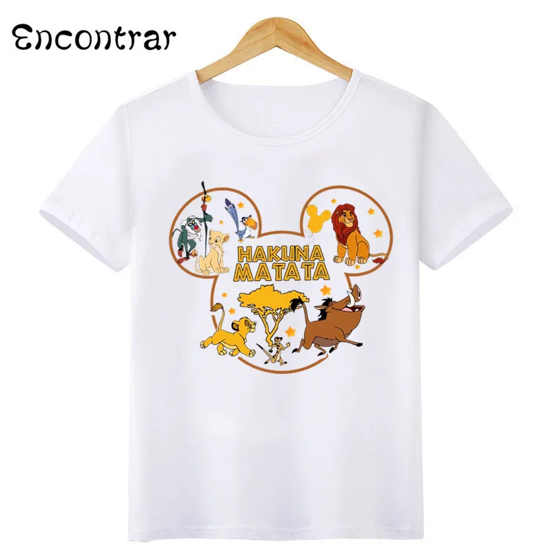 

Disney Kids T-shirt HAKUNA MATATA Lion King Cute Simba Print Girls Clothes Baby Boys T shirt Funny Children clothing,HKP2447