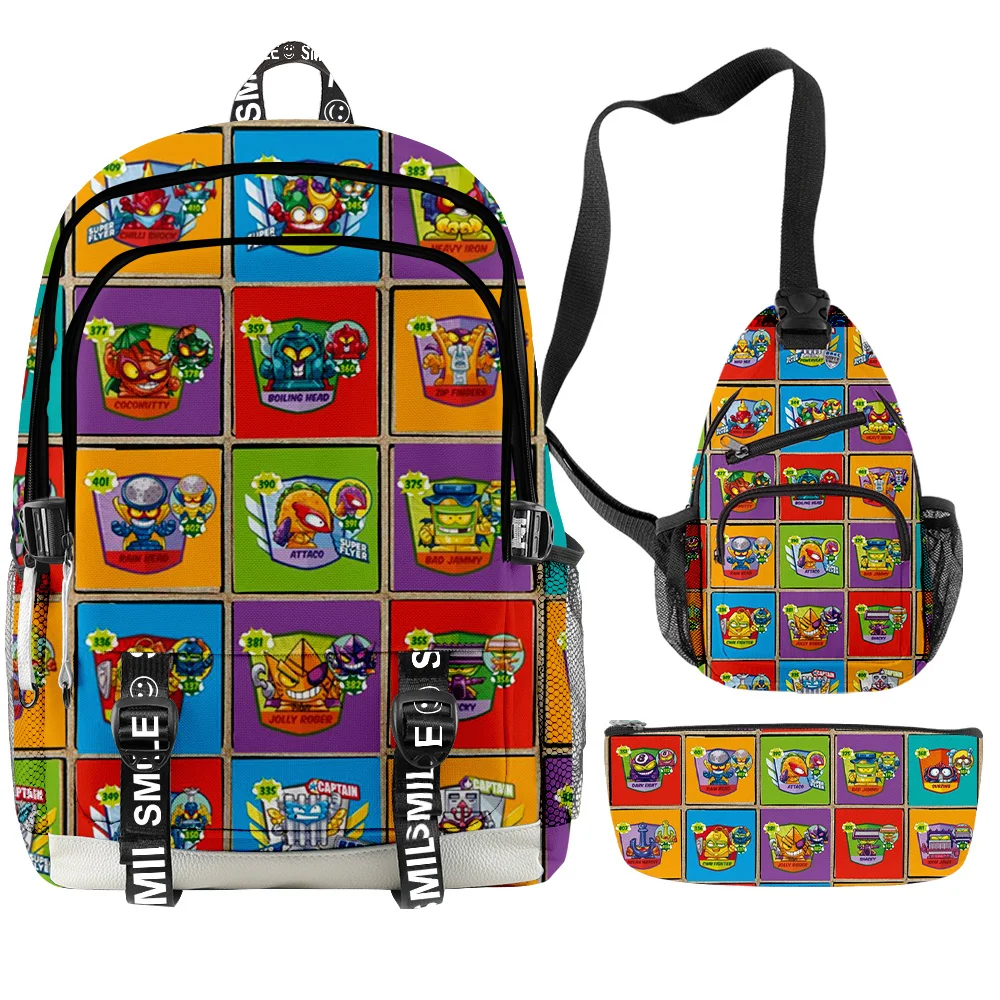 Popular Trendy Funny Super Zings 3D Printed 3pcs/Set Student School Bags multifunction Travel Backpack Chest Bag Pencil Case
Popular Trendy Funny Super Zings 3D Printed 3pcs/Set Student School Bags multifunction Travel Backpack Chest Bag Pencil Case