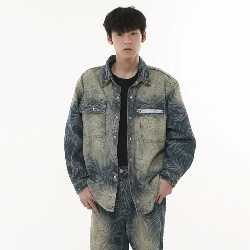 SYUHGFA Men's Denim Set Vintage Male Two Piece Korean Style Loose Casual Printing Baggy Jeans Suits Retro Denim Jackets New
SYUHGFA Men's Denim Set Vintage Male Two Piece Korean Style Loose Casual Printing Baggy Jeans Suits Retro Denim Jackets New