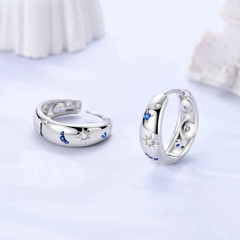 New Earrings 100% Genuine 925 Sterling Silver Women Hoop Earring Women's Wedding Engagement Girlfriend Wife Birthday Gift 2 Mallzona S94dff6898f1343dc8878ed7d3d66b870H New Earrings 100% Genuine 925 Sterling Silver Women Hoop Earring Women's Wedding Engagement Girlfriend Wife Birthday Gift Mallzona