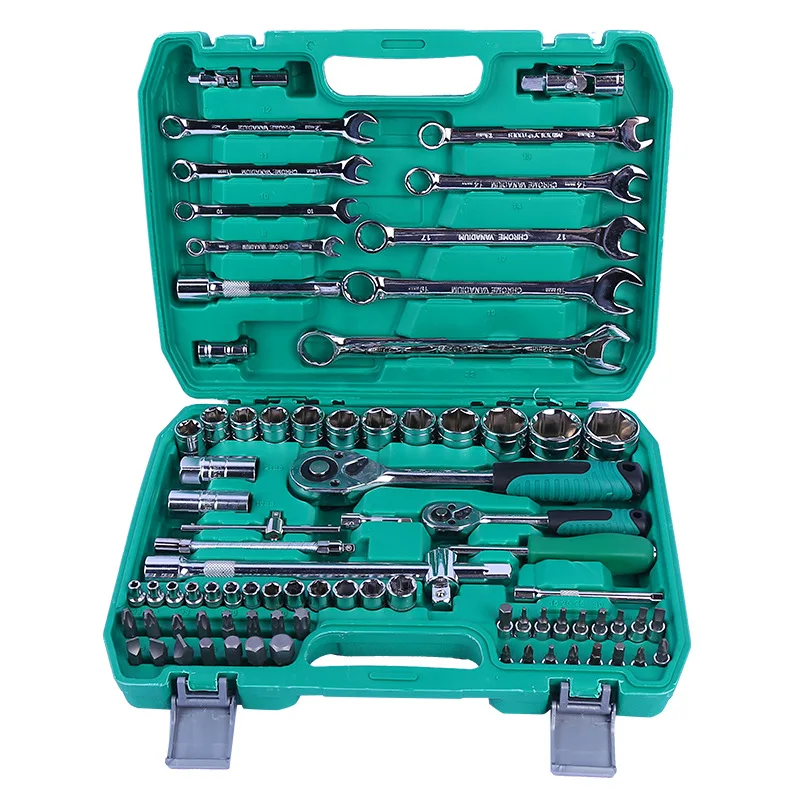 82pcs Socket Ratchet Car Repair Tool Wrench Set Head Ratchet Socket Spanner Screwdriver Professional Metalworking Tool Kit
82pcs Socket Ratchet Car Repair Tool Wrench Set Head Ratchet Socket Spanner Screwdriver Professional Metalworking Tool Kit