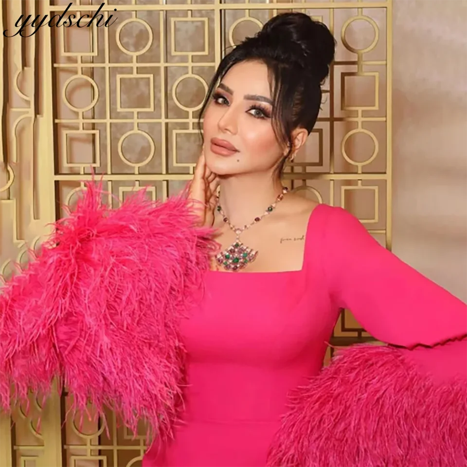 Arabic Dubai Elegant Fuchsia Feather Mermaid Evening Wedding Dresses 2024 Floor Length Formal Bridal Gowns For Plus Size Women
Arabic Dubai Elegant Fuchsia Feather Mermaid Evening Wedding Dresses 2024 Floor Length Formal Bridal Gowns For Plus Size Women