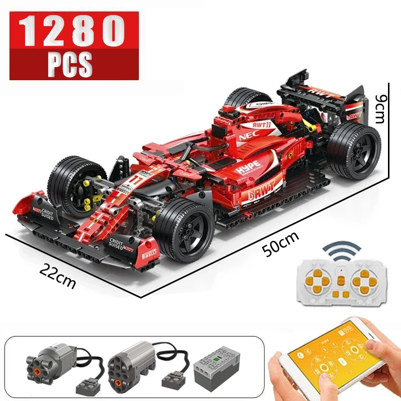 1280Pcs High-Tech Formula Cars 023005 Red F1 Building Blocks Sports Racing Cars Super Model Kits Bricks Toys for Kids Boys Gifts 1280Pcs High-Tech Formula Cars 023005 Red F1 Building Blocks Sports Racing Cars Super Model Kits Bricks Toys for Kids Boys Gifts