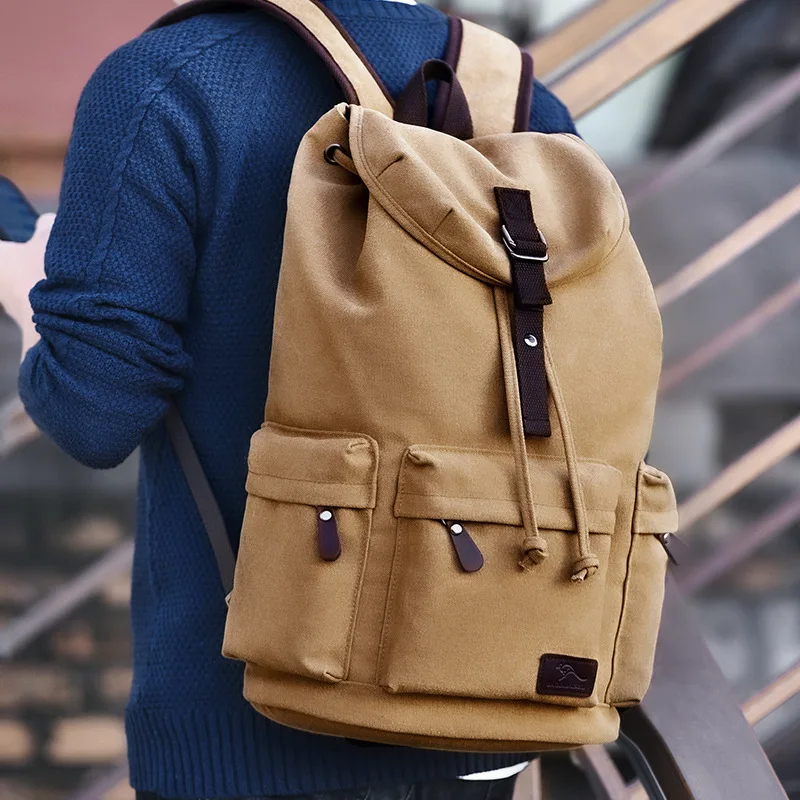 

Vintage Canvas Backpack for Men Multifunction School Bag Unisex Retro Laptop Backpack USB Charging Large CapacityTravel Rucksack