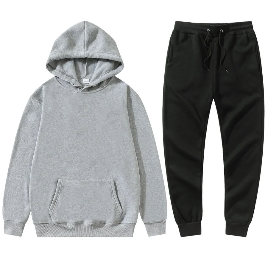 Men's Women's Casual Hoodies Sets Solid Color Fleece Hooded Sweatshirts+Pants Suit Male Autumn Winter Sportswear Two Pieces Set
Men's Women's Casual Hoodies Sets Solid Color Fleece Hooded Sweatshirts+Pants Suit Male Autumn Winter Sportswear Two Pieces Set