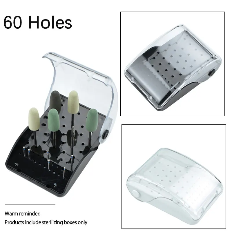Dentistry 60 Holes Dental Bur Box Drill Bit Plastic Placement Box Sterilizer Case for Ra/fg Burs Dentist Device
Dentistry 60 Holes Dental Bur Box Drill Bit Plastic Placement Box Sterilizer Case for Ra/fg Burs Dentist Device