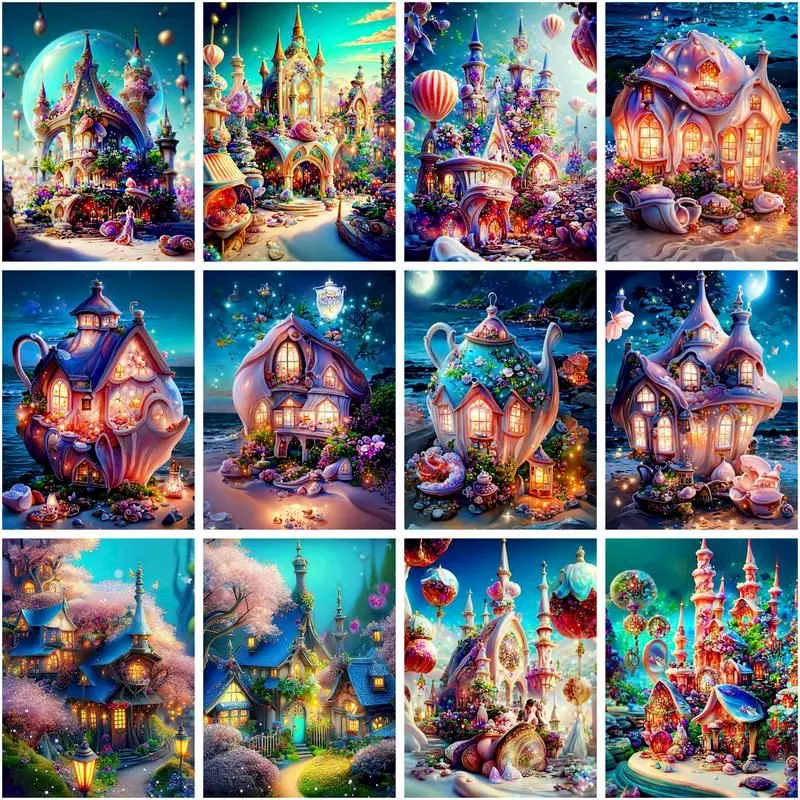 CHENISTORY Abstract Magic Castle Picture By Numbers Handmade Decorative Paintings Scenery Number Paiting Home Decoration
CHENISTORY Abstract Magic Castle Picture By Numbers Handmade Decorative Paintings Scenery Number Paiting Home Decoration