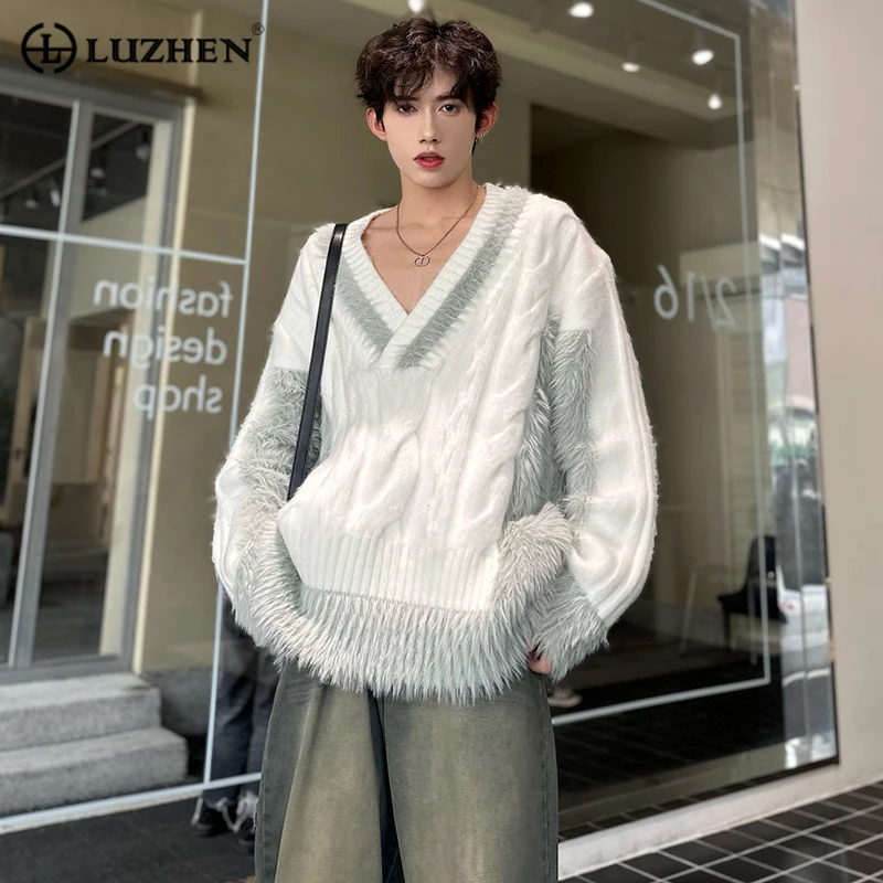 LUZHEN 2023 Winter New Trendy Elegant Loose Original V Neck Knitted Pullover Men High Quality Fleece Stylish Sweater Tops Eb2444
LUZHEN 2023 Winter New Trendy Elegant Loose Original V Neck Knitted Pullover Men High Quality Fleece Stylish Sweater Tops Eb2444
