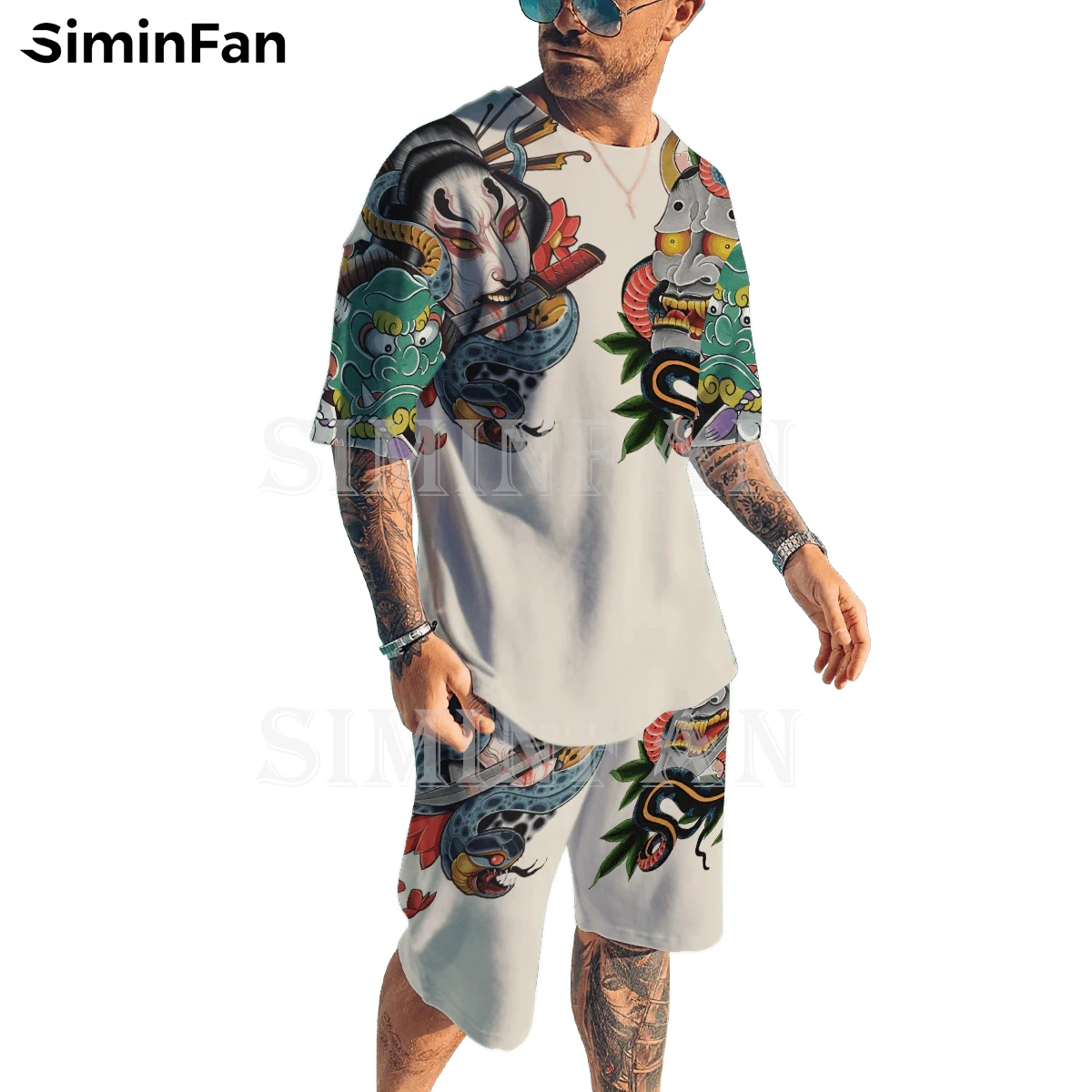 Geisha Samurai Oni Tattoo 3D Printed Male Suit Men T-Shirt Beach Shorts Set Summer Casual Tee Top Tracksuit Two-Piece Sportswear
Geisha Samurai Oni Tattoo 3D Printed Male Suit Men T-Shirt Beach Shorts Set Summer Casual Tee Top Tracksuit Two-Piece Sportswear